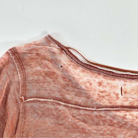 We The Free layering henley burnout top brown small - Picture 10 of 10